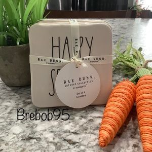 Rae Dunn HAPPY SPRING coasters 4pk